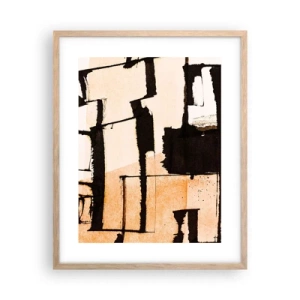 Plakat w ramie jasny dąb - Jednak porządek - 40x50 cm