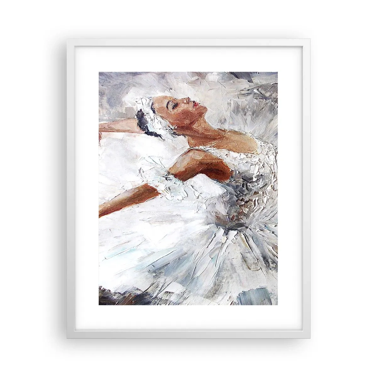 Plakat w białej ramie - Delikatna i lekka jak tiul - 40x50 cm