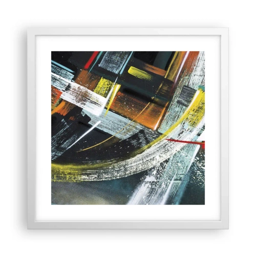 Plakat w białej ramie - Energia ruchu - 40x40 cm