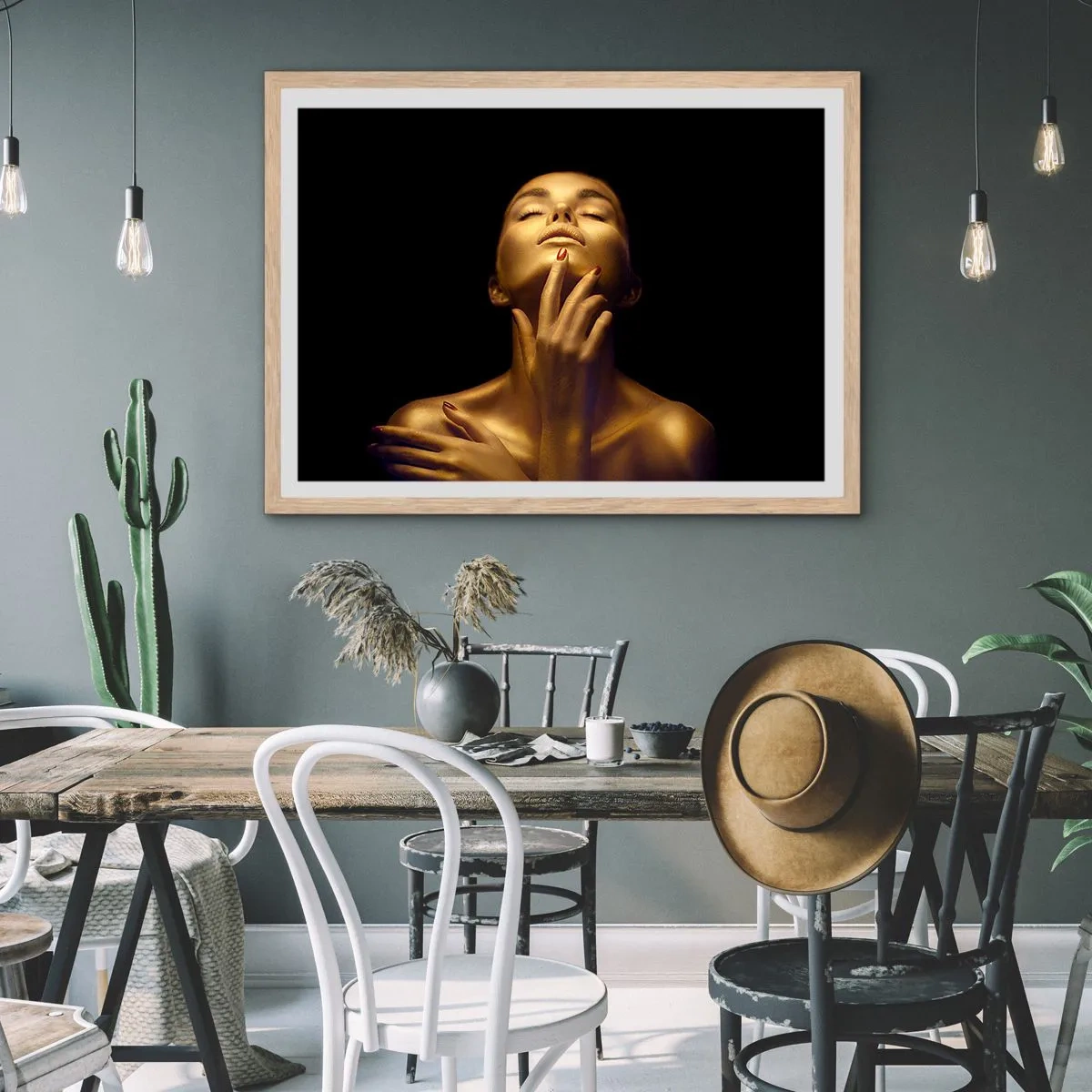 Plakat w ramie jasny dąb - Jak złoty jedwab - 40x30 cm