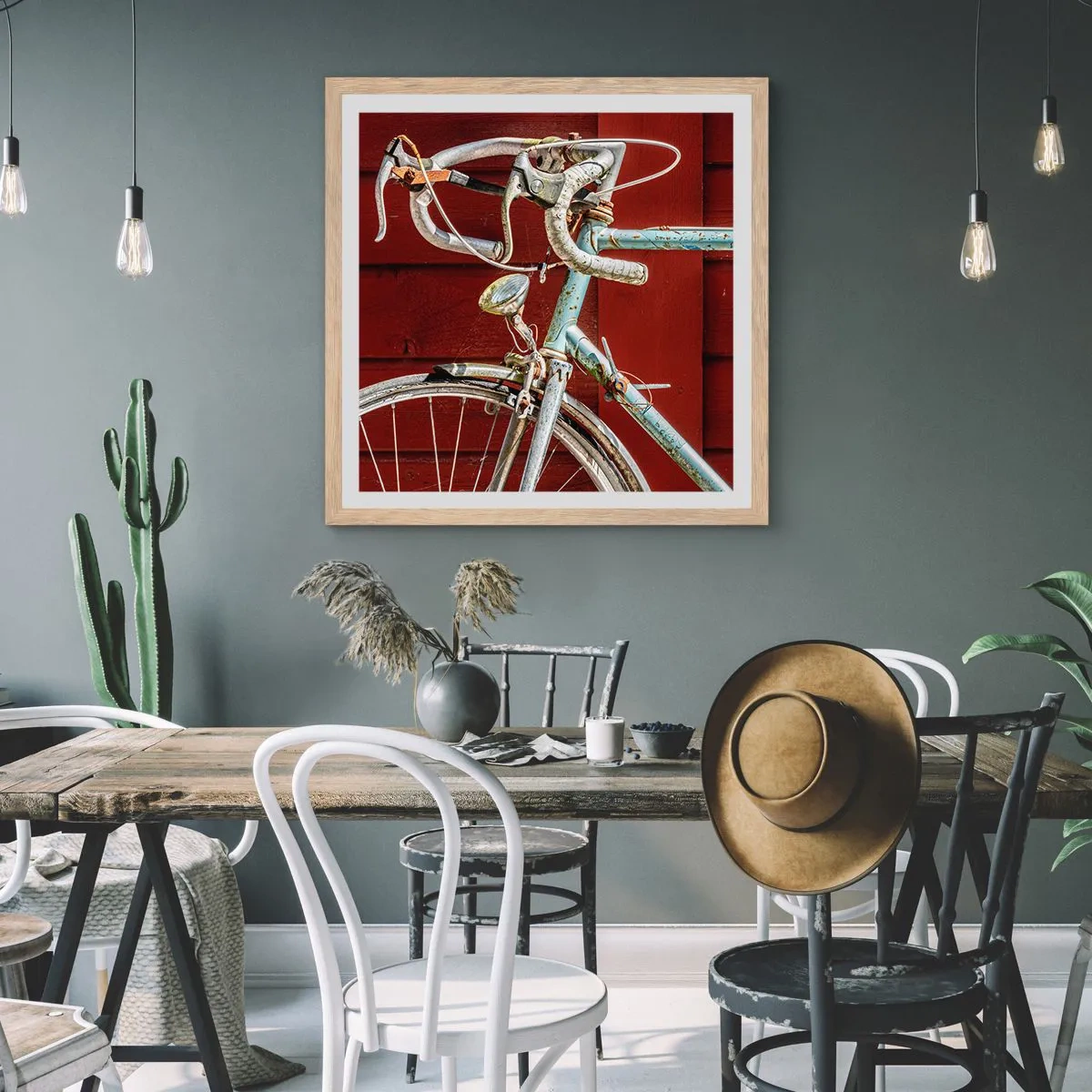 Plakat w ramie jasny dąb - Stworzony do zwycięstw - 40x40 cm