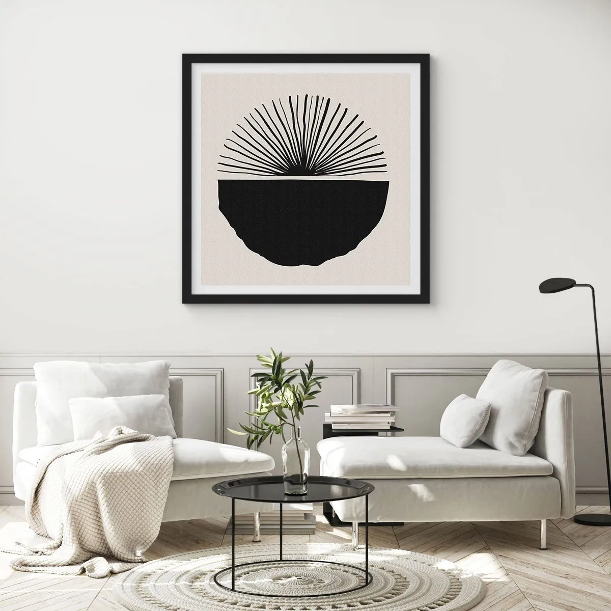 Plakat w czarnej ramie - Wachlarz możliwości - 30x30 cm