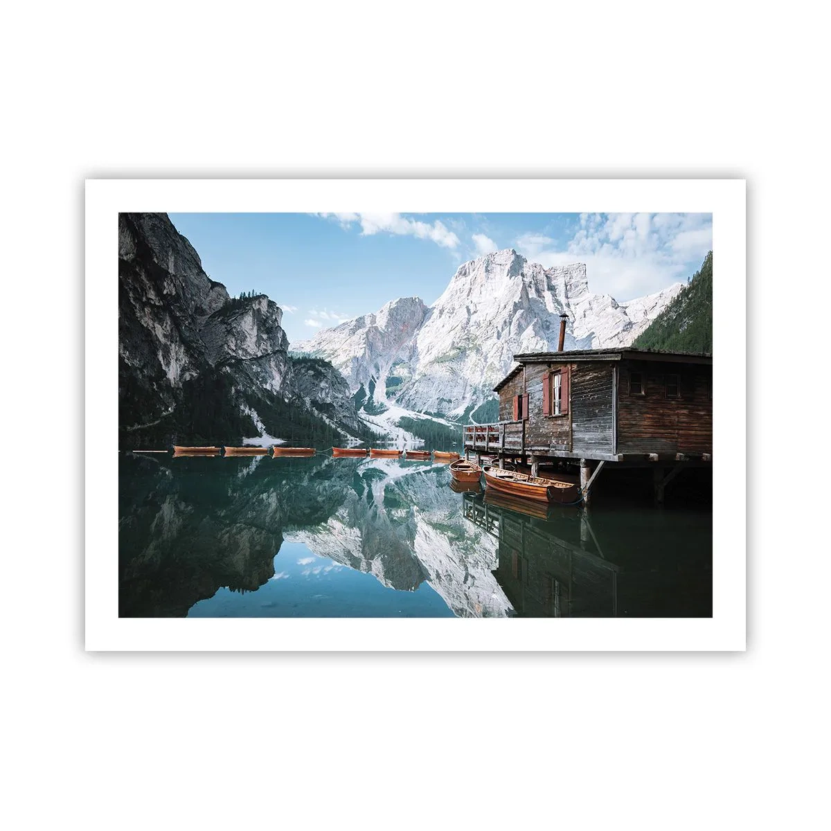 Plakat - Krystaliczny, górski poranek - 70x50 cm