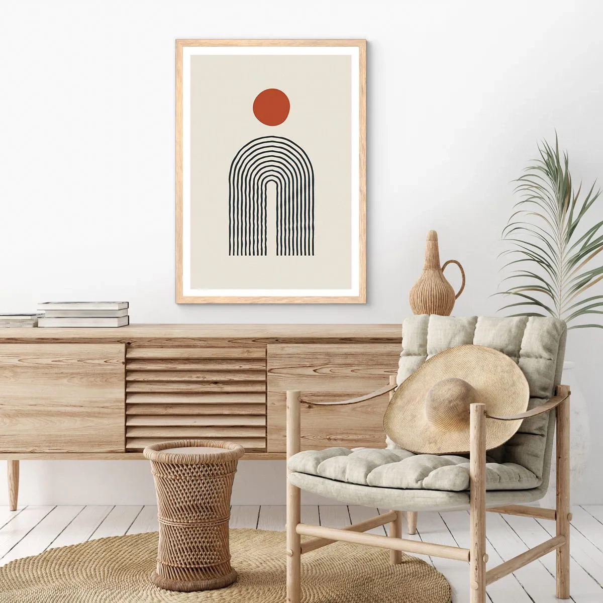 Plakat w ramie jasny dąb - Magnetyzm kształtów i barw - 50x70 cm