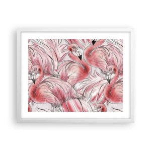 Plakat w białej ramie - Ptasi corps de ballet - 50x40 cm