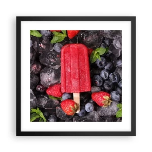 Plakat w czarnej ramie - Smak gorącego lata - 40x40 cm