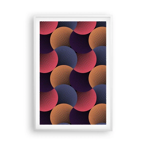 Plakat w białej ramie - W kolistym rytmie - 61x91 cm