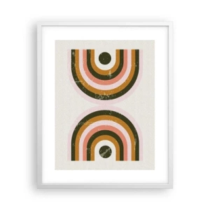 Plakat w białej ramie - Abstrakcja bliźniacza - 40x50 cm