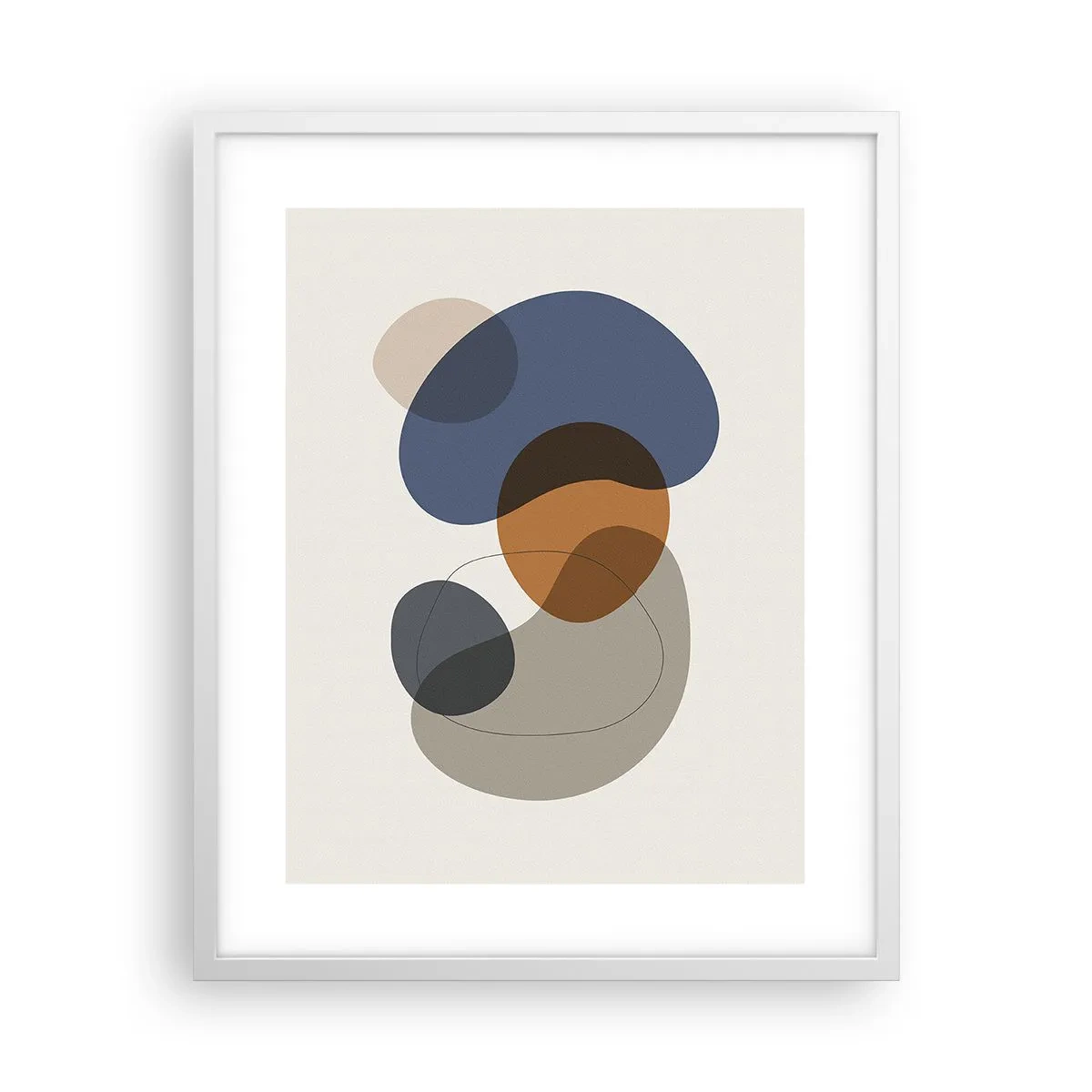 Plakat w białej ramie - Krople barw - 40x50 cm