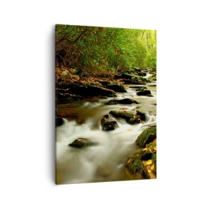 Obraz na płótnie - Jak płynne srebro - 50x70cm - Jak płynne srebro - Nowoczesna dekoracja ścienna do salonu, kuchni i sypialni ARTTOR