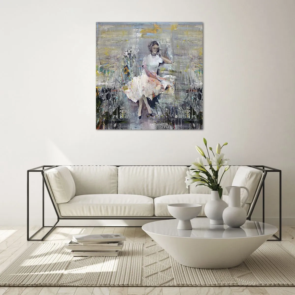 Obraz na szkle - Klasyczna i nowoczesna - 70x70 cm