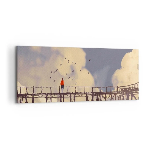 Obraz na płótnie - Niebieska tęsknota - 100x40 cm