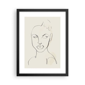 Plakat w czarnej ramie - Zarys zmysłowości - 30x40 cm