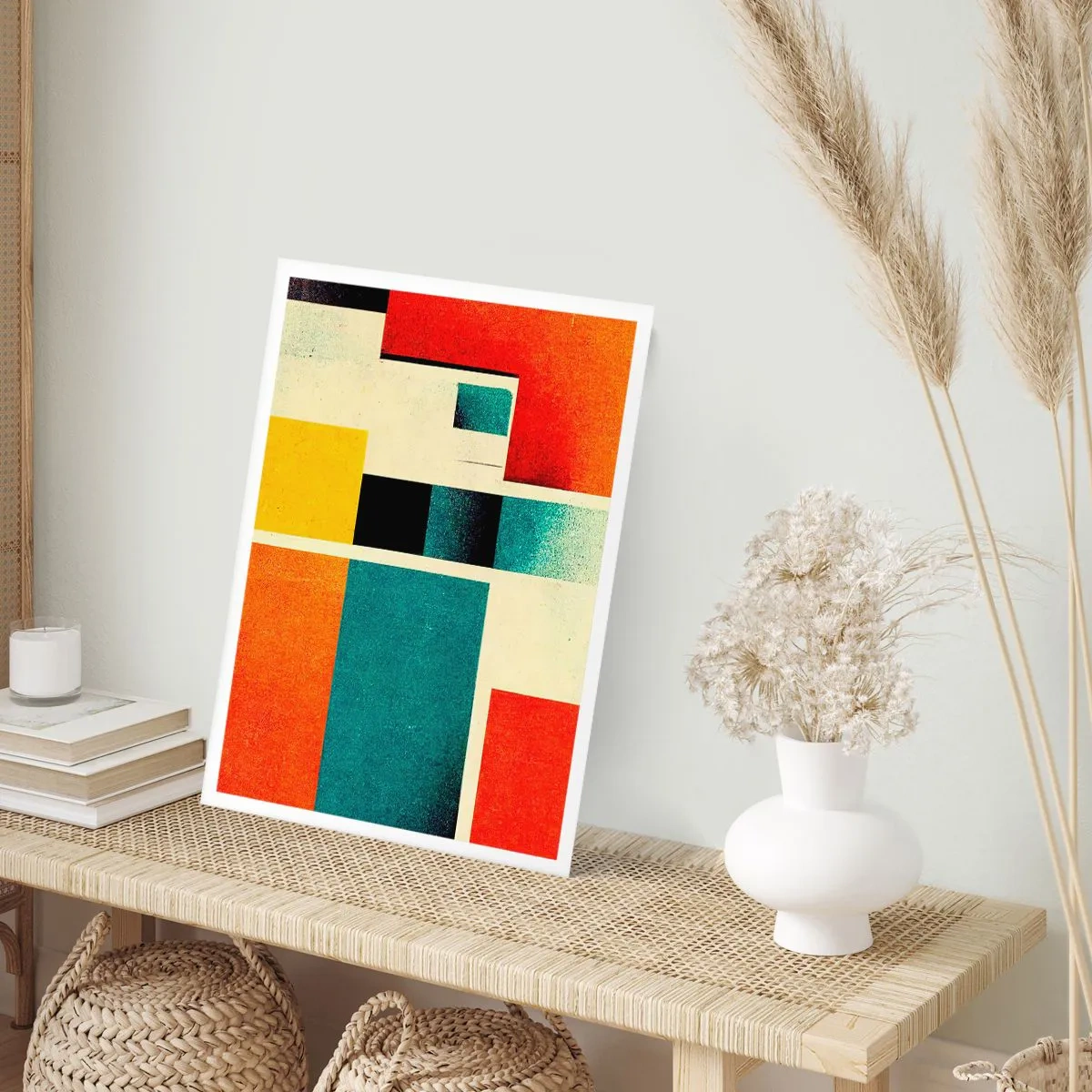 Plakat - Abstrakcja geometryczna – dobra energia - 40x50 cm