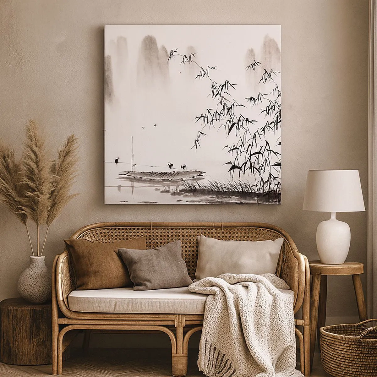 Obraz na płótnie - Cisza ryżowych pól - 30x30 cm