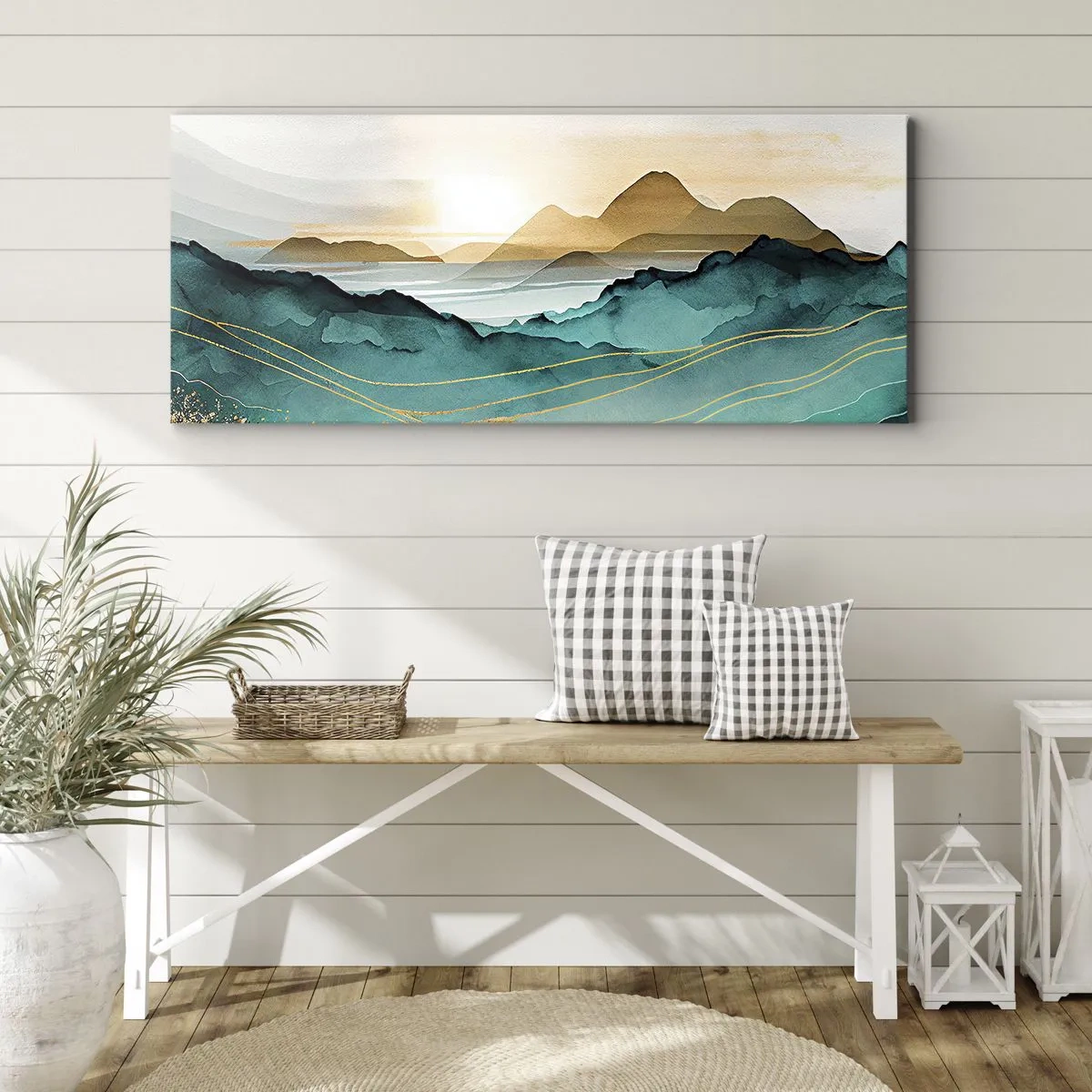 Obraz na płótnie - Na granicy abstrakcji – pejzaż - 100x40 cm