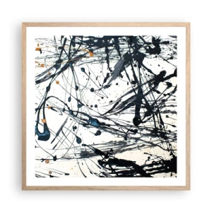 Plakat w ramie jasny dąb - Z sensem czy bez sensu? - 60x60 cm