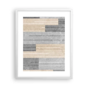 Plakat w białej ramie - Kompozycja: trzymać pion - 40x50 cm