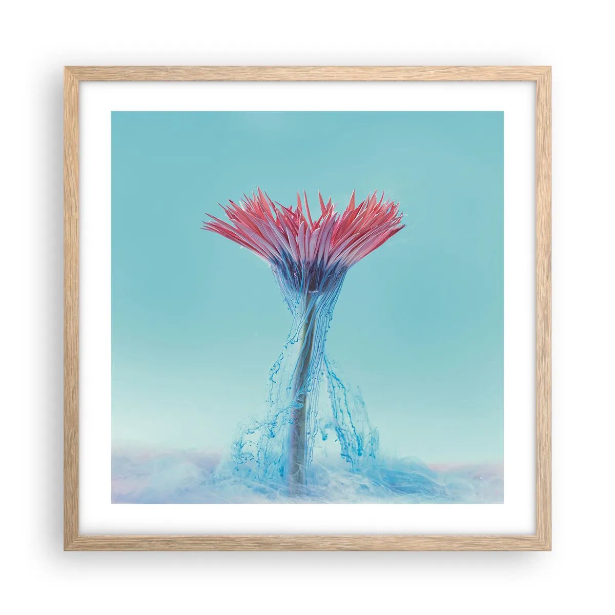 Plakat w ramie jasny dąb - W ożywczym objęciu - 50x50 cm