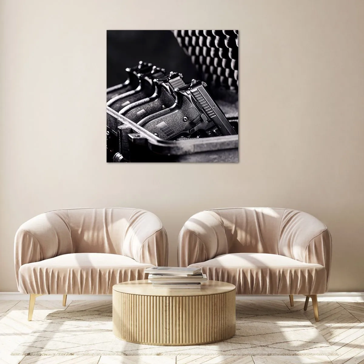 Obraz na szkle - Męski sport - 30x30 cm