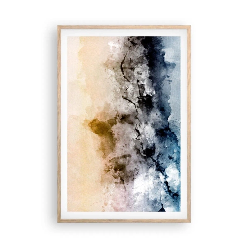 Plakat w ramie jasny dąb - Zatopione w tumanie mgły - 61x91 cm