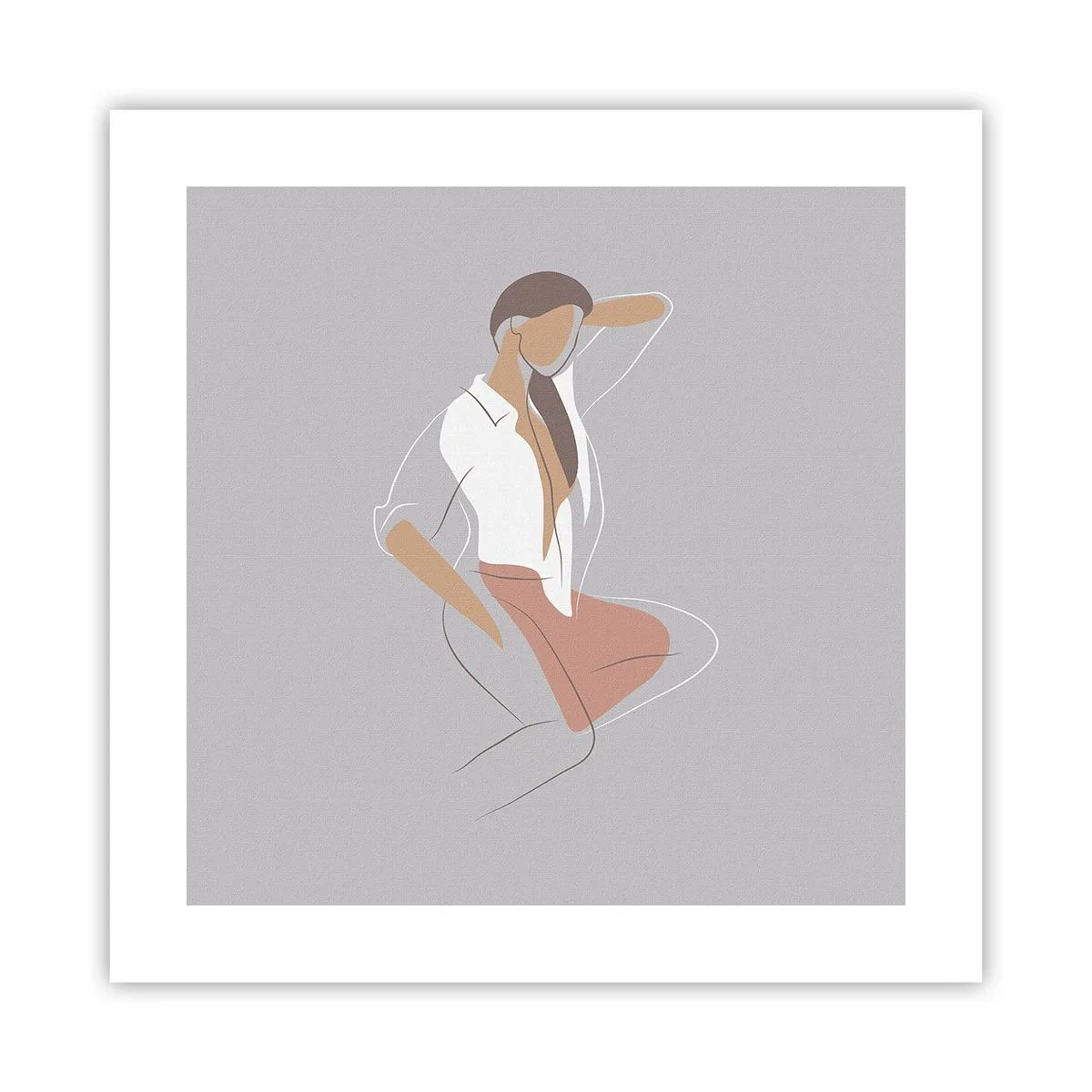 Plakat - Zarys wdzięku - 40x40 cm