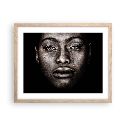 Plakat w ramie jasny dąb - Jedna łza - 50x40 cm