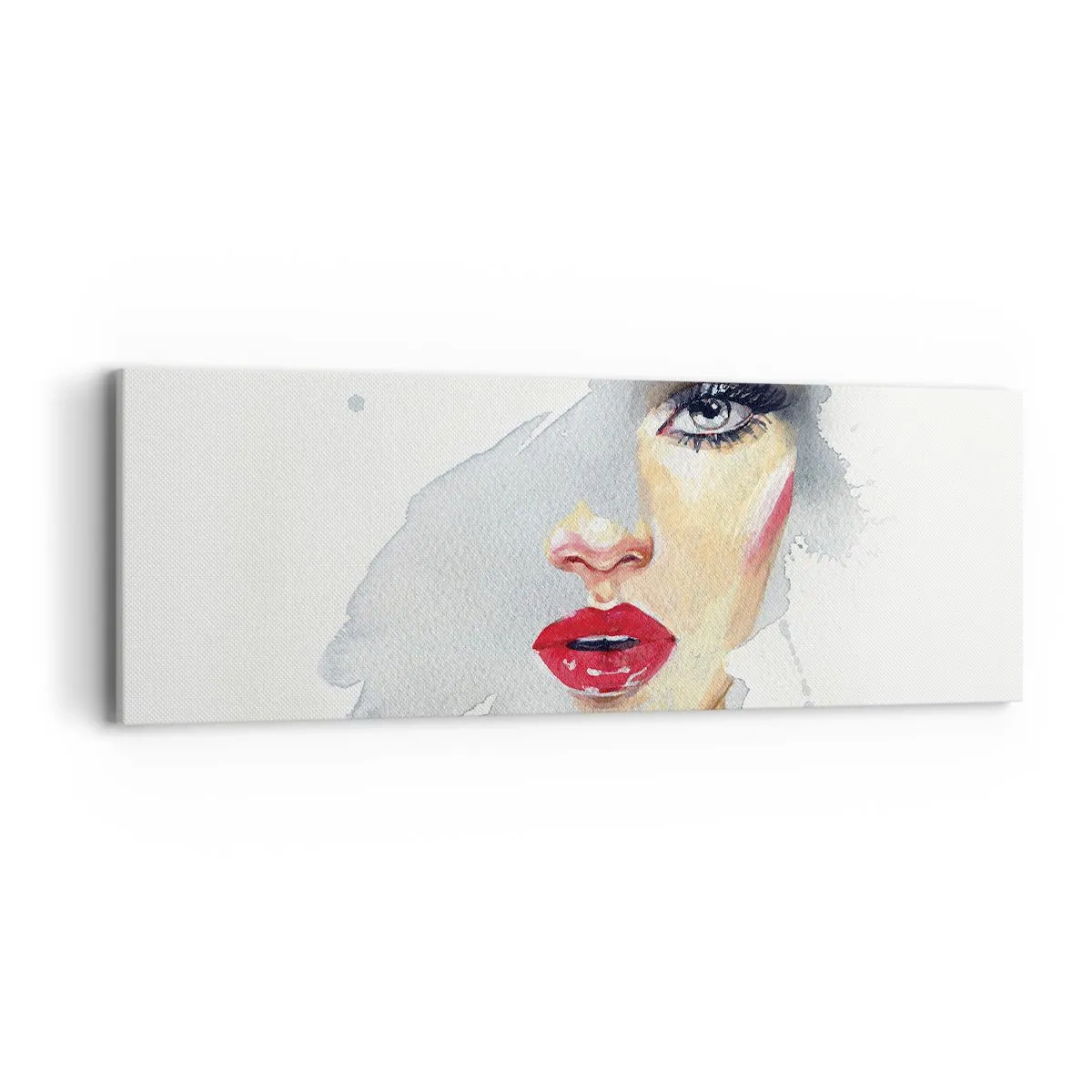 Obraz na płótnie - Odbicie w kropli wody - 90x30 cm