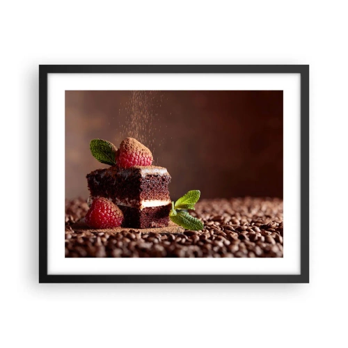 Plakat w czarnej ramie - Życie jest słodkie - 50x40 cm