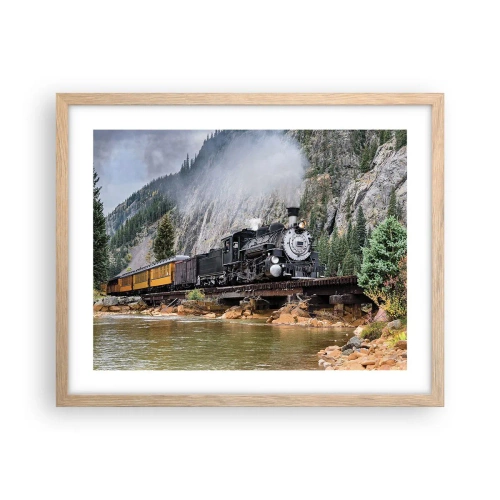 Plakat w ramie jasny dąb - A dokąd to? Dokąd? - 50x40 cm