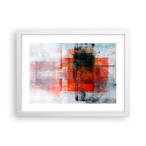Plakat w białej ramie - Kompozycja rozżarzona - 40x30 cm