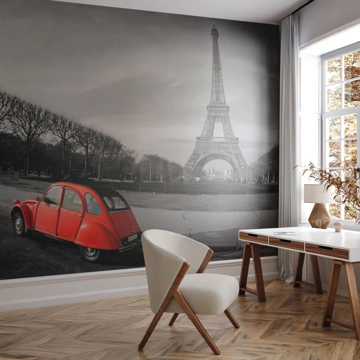 Fototapeta Samoprzylepna Deluxe Sticker - Bardziej paryskie niż sam Paryż - Miasto, Wieża Eiffla, Paryż - 250x175 cm
