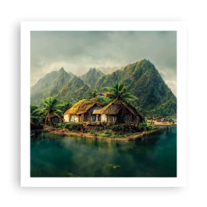 Plakat - Tropikalny raj - 60x60 cm