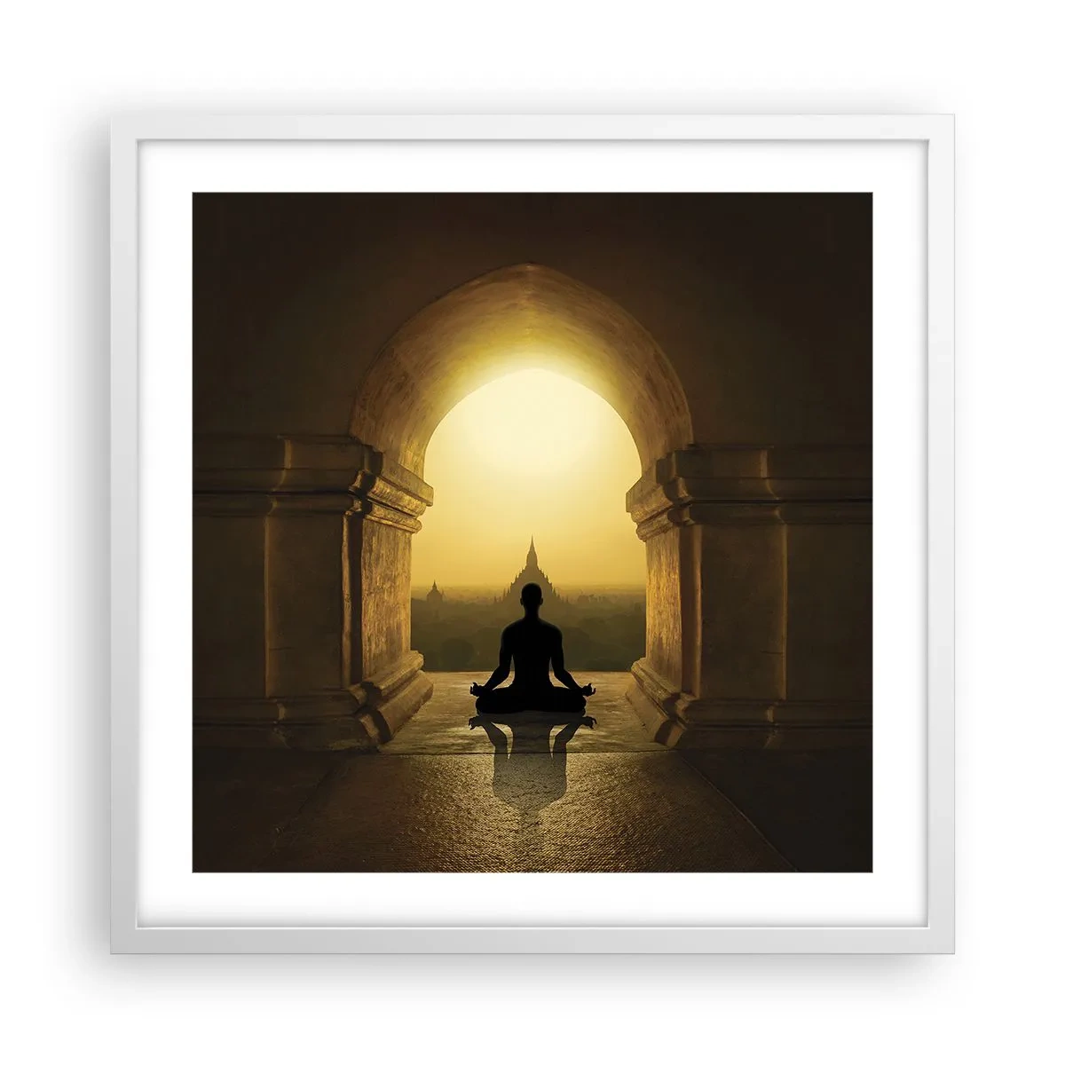 Plakat w białej ramie - Pełna harmonia - 50x50 cm