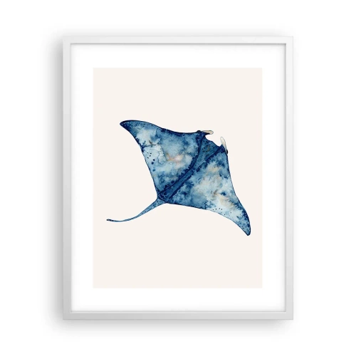 Plakat w białej ramie - Życie w błękicie - 40x50 cm