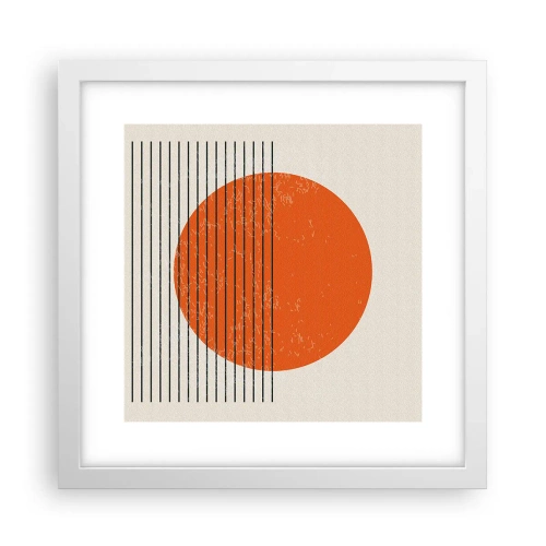 Plakat w białej ramie - Zawsze słońce - 30x30 cm