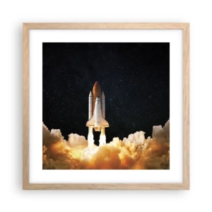Plakat w ramie jasny dąb - Ad astra! - 40x40 cm