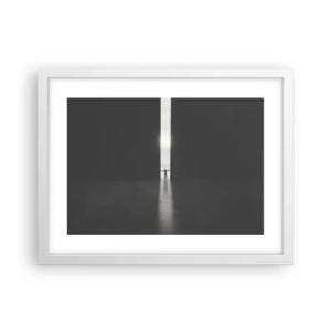 Plakat w białej ramie - Krok do jasnej przyszłości - 40x30 cm