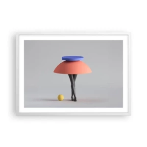 Plakat w białej ramie - Kompozycja surrealistyczna - 70x50 cm