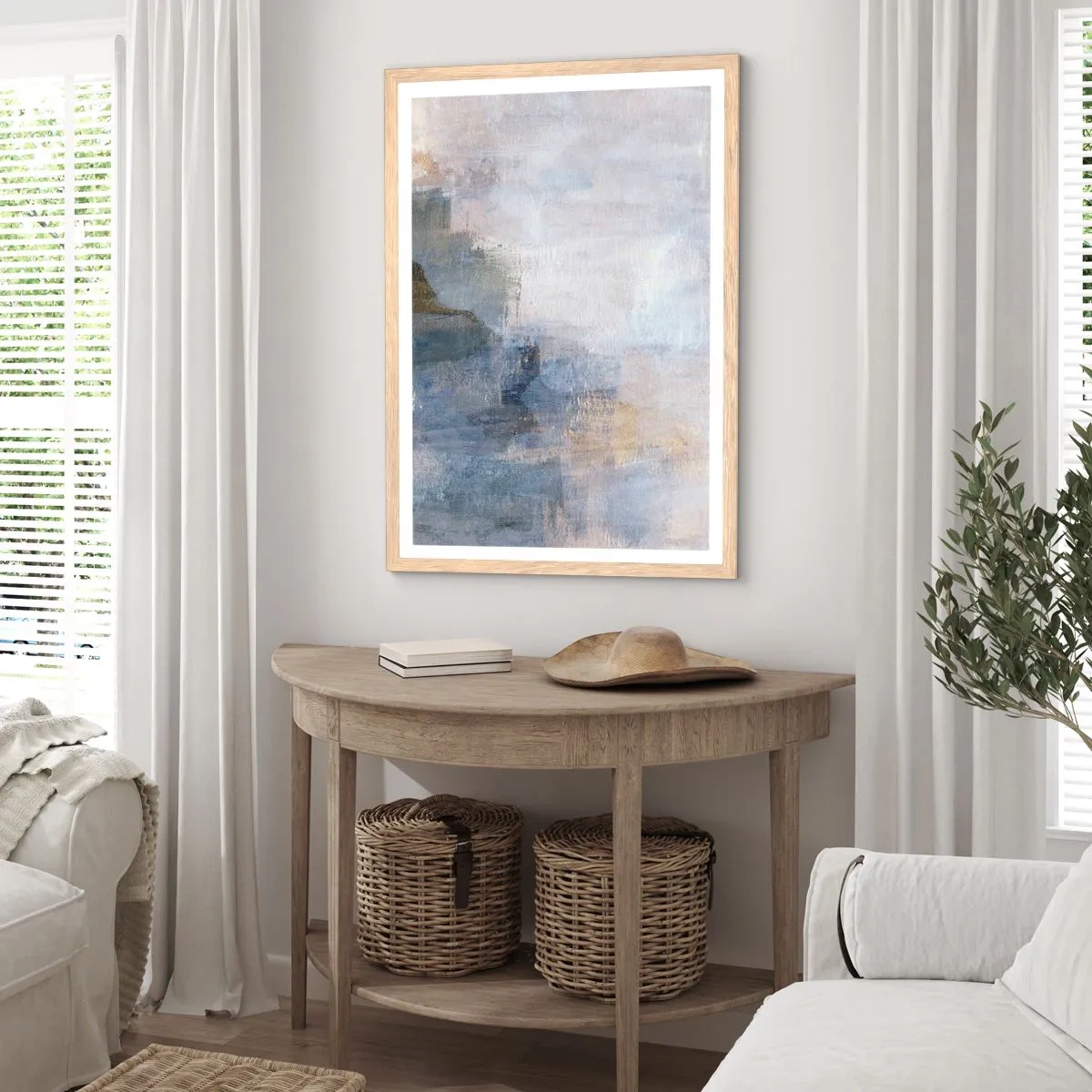 Plakat w ramie jasny dąb - Tony i akordy barw - 50x70 cm