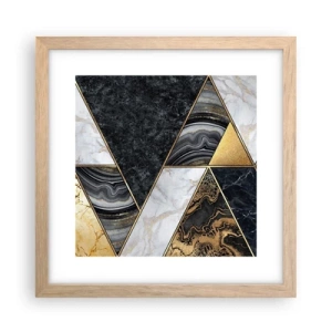 Plakat w ramie jasny dąb - Kamień przy kamieniu - 30x30 cm