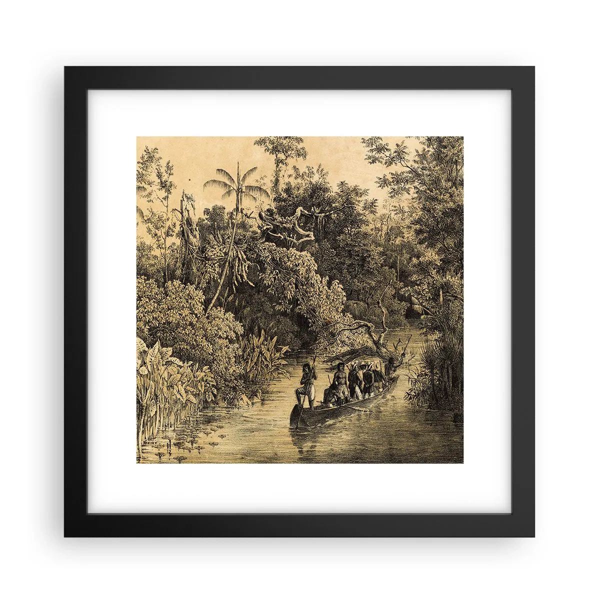 Plakat w czarnej ramie - Wyprawa do źródła - 30x30 cm