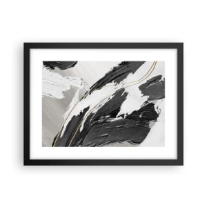 Plakat w czarnej ramie - Abstrakcja z rozmachem - 40x30 cm