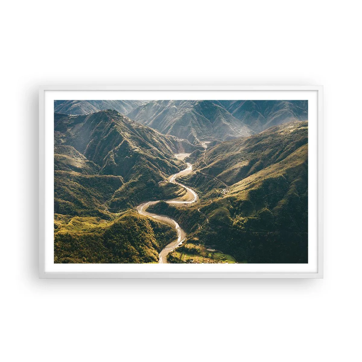 Plakat w białej ramie - Prosto z serca gór - 91x61 cm