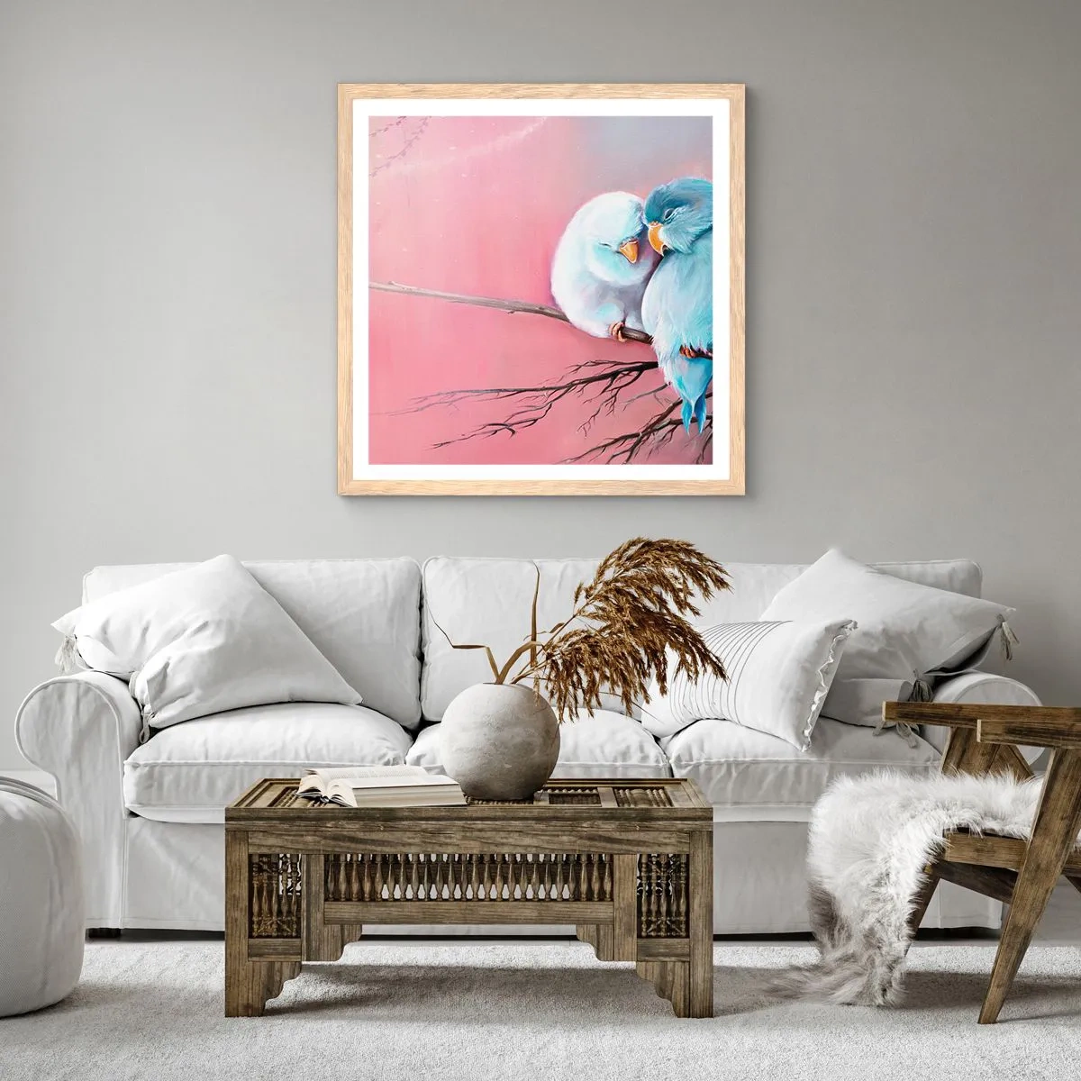 Plakat w ramie jasny dąb - Cóż tu dodać?… - 40x40 cm