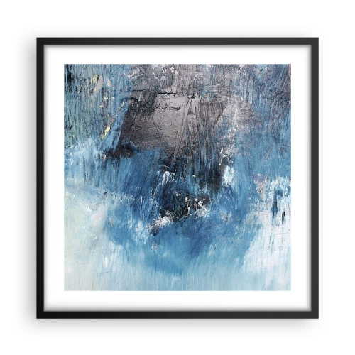 Plakat w czarnej ramie - Błękitna rapsodia - 50x50 cm