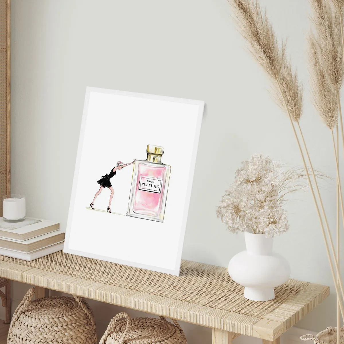 Plakat w białej ramie - Esencja kobiecości - 40x50 cm