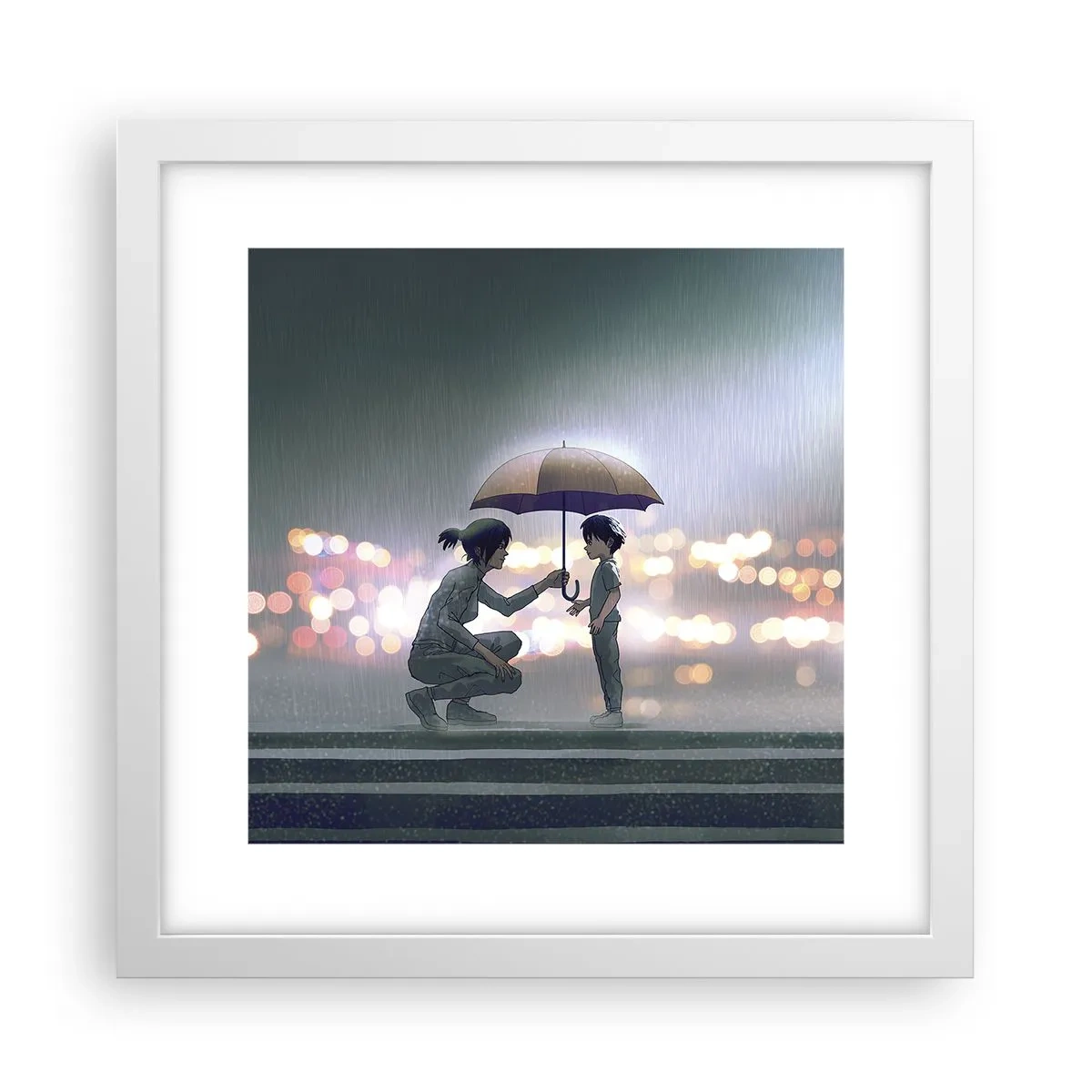 Plakat w białej ramie - I już jest wszystko dobrze - 30x30 cm