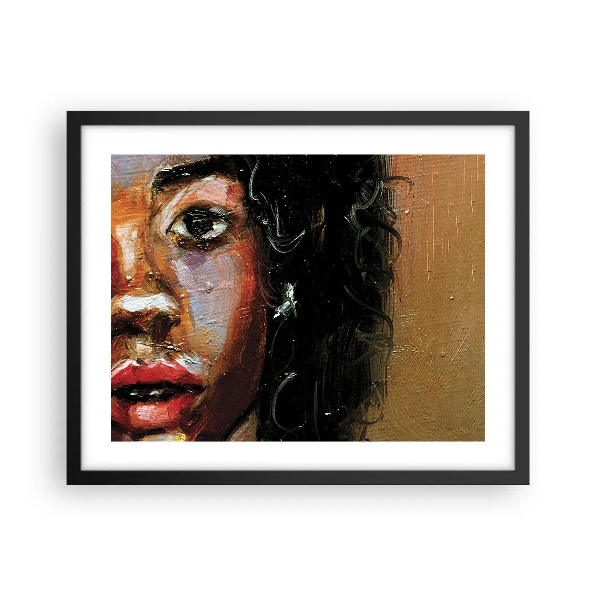 Plakat w czarnej ramie - Czerń i blask - 50x40 cm