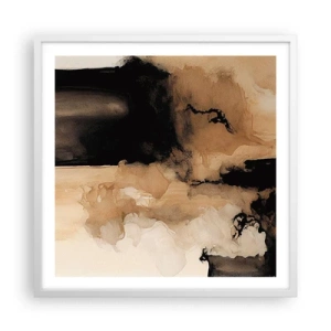Plakat w białej ramie - Abstrakcja intrygująca - 60x60 cm
